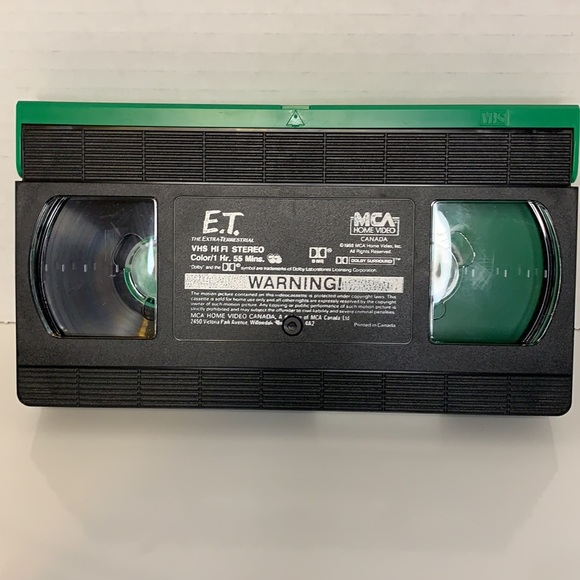 Other Rare Et The Extraterrestrial Vhs Tape Green And Black Wposter